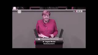 Merkel zitiert das Virus vor dem Bundestag 29102020 [upl. by Ainslee]