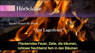 🎹Am Lagerfeuer  Lieder lernen für Musik liederfürkinder volkslied lernen lernspaß karaoke [upl. by Lasiaf159]