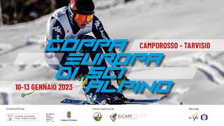 Coppa Europa di Sci 2023 speciale discese libere di Sella Nevea [upl. by Dewhirst]