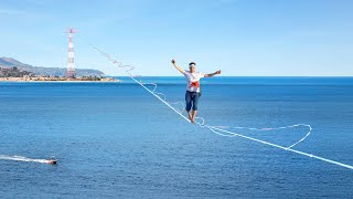 World Record Longest Slackline Attempt [upl. by Teyugn422]