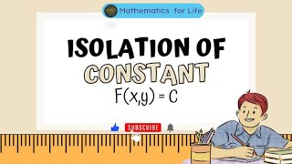 Elimination of Arbitrary Constant Method 1 [upl. by Silberman]