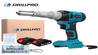 Drillpro 720W Brushless Electric Rivet Gun High Power Cordless Tool with 2000RPM Review [upl. by Etnaed694]