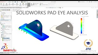 LIFTING PAD EYE ANALYSIS IN SOLIDWORKS [upl. by Arihas959]