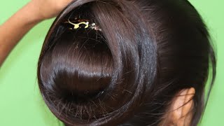 Easy Clutcher Bun Hairstyle For Ladies  Easy Low Bun Hairstyle With Clutcher  Clutcher Hairstyles [upl. by Danby]