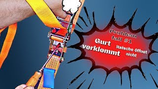 🆘 Hilfe Spanngurt lässt sich nicht lösen 🛑 Spanngurt öffnen Problemfall verklemmt [upl. by Niarfe210]