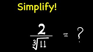 How to rationalize radicals in denominator [upl. by Kannav]